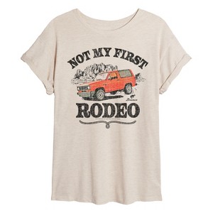 Women's - Ford - Not My First Rodeo 1983 Bronco Oversized Graphic T-Shirt - 1 of 4