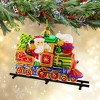 Huras Family 4.0 Inch Santa Is Calling "All Aboard" Hand-Painted Keepsake Travel Tree Ornaments - 2 of 4