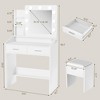Vanity Desk with Mirror and Lights, Makeup Vanity with Power Outlet - 3 of 4