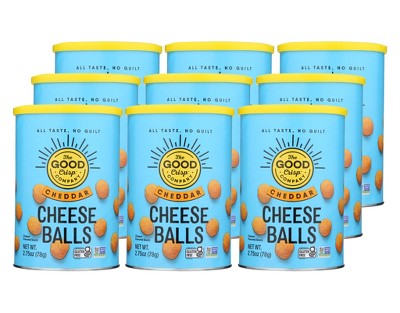 The Good Crisp Company Cheddar Cheese Balls - Case of 9/2.75 oz