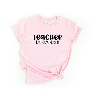 Simply Sage Market Women's Teacher Live Love Learn Short Sleeve Graphic Tee - 1 of 3