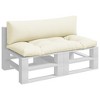 vidaXL Pallet Cushion Set of 2 Cream 100% Polyester 43.3 x 22.8 x 3.9 in - 3 of 4