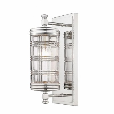 Archer Transitional Wall Sconce - 1 Light, Steel, Dimmable, Damp Rated, Classic Design