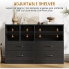 Nasitip Wood Dresser with Adjustable Shelves, Modern Chests of 4 Drawers with Open Storage, TV Stand for Living Room, Hallway, Bedroom - 2 of 4