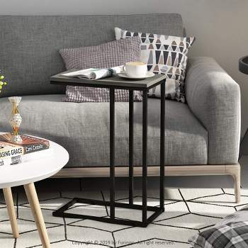 Furinno Camnus Modern Living Sofa Side Table, French Oak Grey