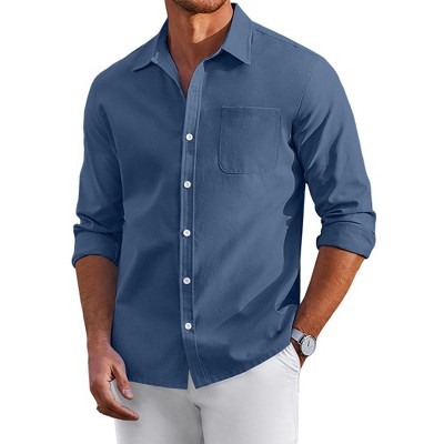 COOFANDY Men's Oxford Shirt Long Sleeve Casual Button Down Shirts