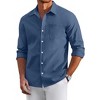 COOFANDY Men's Oxford Shirt Long Sleeve Casual Button Down Shirts - 3 of 4
