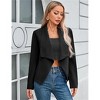 Clearlove Women’s Casual Blazer Lightweight Long Sleeve Open Front Office Jacket - Cropped Silhouette with Sculpted Seams - 3 of 4