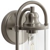 John Timberland Avani 15 1/2" High Modern Indoor/Outdoor Wall Light Porch House Edison Bulb Silver Brushed Nickel Finish Metal Clear Glass Shade - 3 of 4