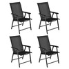 Costway 4PCS Patio Folding Dining Chairs Portable Camping Armrest Garden Black - image 3 of 4