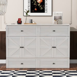 Full/Queen Size Murphy Bed with Large Drawers & USB Ports - ModernLuxe - 1 of 4