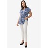 ellos Plus Size V-Neck Tunic With Gathered Bodice - 4 of 4