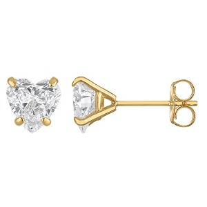 Naturalux 14K Yellow Gold 2 CT Lab Grown Diamond Solitaire Stud Earrings - 1 of 4