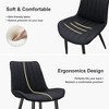 Dsvimoy Accent Chair Set of 6 PU Leather Wave Pattern Upholstered for Dining or Living Room
, Black, 28.8"*24.8"*22" - 4 of 4