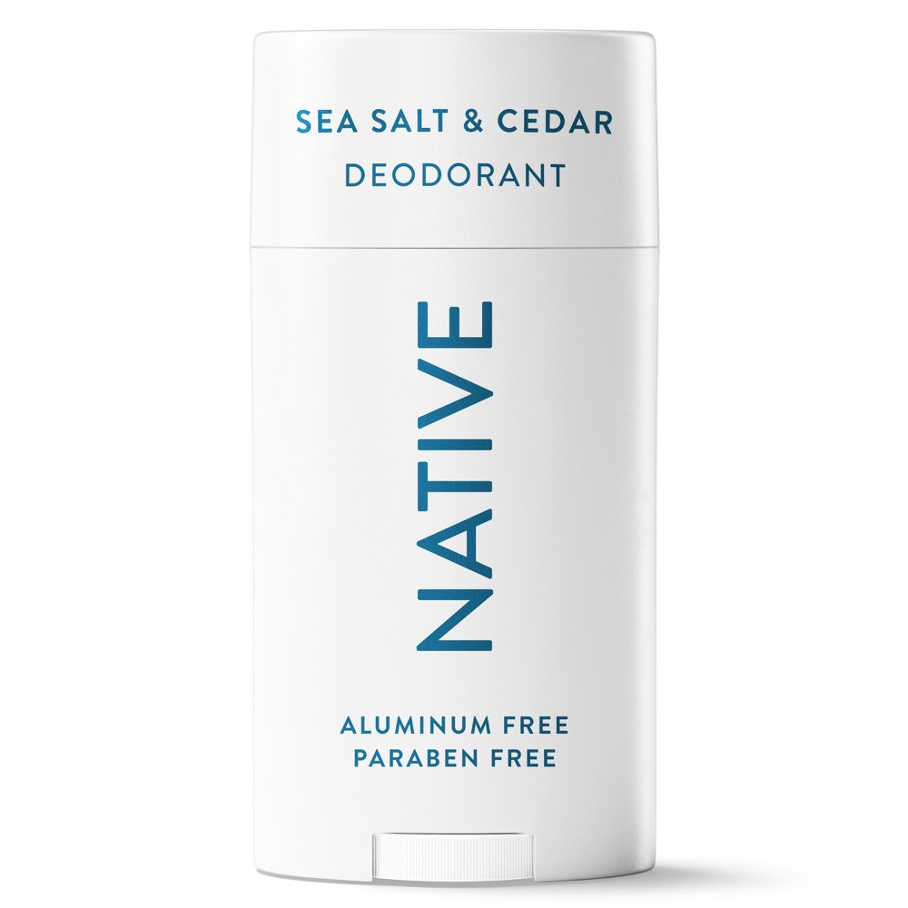 Photos - Deodorant Native Solid Men's  - Sea Salt & Cedar - 2.65oz: Aluminum-Free, Paraben-Free, Vegan 