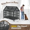 AZL1 Life Concept Pet Crates and Houses 54 Inches Heavy Duty Dog Crate with Roof Top, Wheels and Trays, Super Spacious Space, Black, 46"*24.21”*54" - 3 of 4