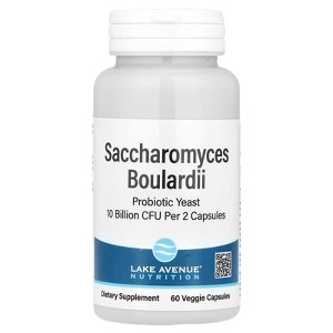 Lake Avenue Nutrition Saccharomyces Boulardii, 10 Billion CFU, 60 Veggie Capsules (5 Billion CFU per Capsule) - 1 of 3