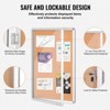 VEVOR 36"x24" Enclosed Cork Board with Aluminum Frame,Lockable Bulletin Board with Acrylic Door & 2 Keys ,Weather-Resistant Wall Display Case - 4 of 4