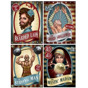 Beistle Vintage Circus Poster Cutouts, 15.25", (8/Pkg) Multicolored - 1 of 4
