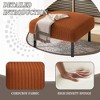 Lyngins Small Ottoman with Legs,Corduroy Ottoman Foot Stool with Soft Padded seat,Square Bedroom Bench for Living Room,Entryway - 4 of 4
