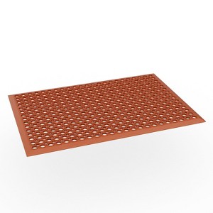 ROVSUN Interlocking Rubber Floor Mat for Restaurant Kitchen Bar Garage Anti Fatigue Flooring, Non-Slip Outdoor Drainage Mat - 1 of 4