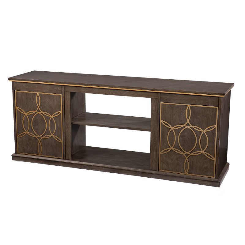 Tiessil TV Stand for TVs up to with Storage Brown/Gold - Aiden Lane, 6 of 11
