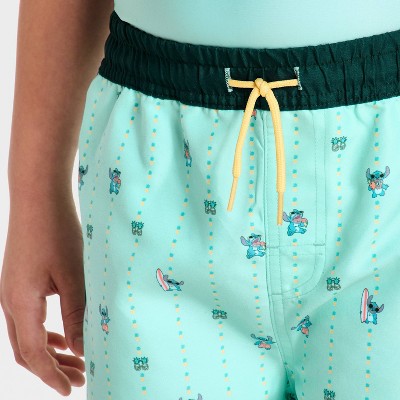 Disney Boys' Stitch Swim Trunks - Aqua Blue 5-6 — фото 3