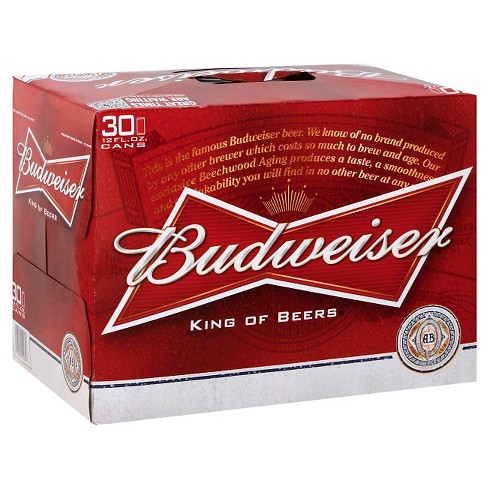 Budweiser® Beer - 30pk / 12oz Cans : Target