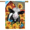Briarwood Lane House Flag 40x28 For Outdoor Happy Cow Summer For Summer House Flag - 2 of 4