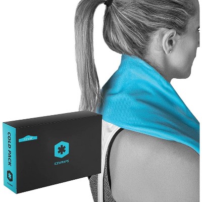 ICEWRAPS 7"x28" Neck Clay Ice Pack | Long Ice Cooling Neck Pack | Ice Pack for Neck with Soft Fabric Cover