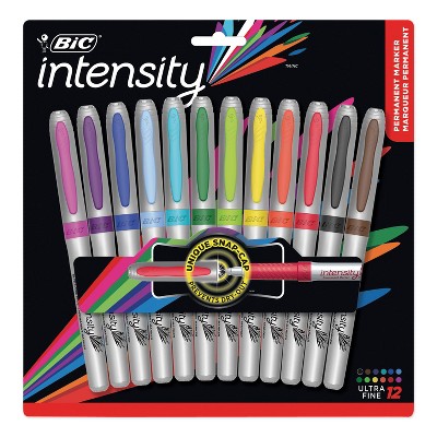 Bic Marking Ultra-Fine Tip Permanent Marker Assorted Dozen GPMUP12ASST