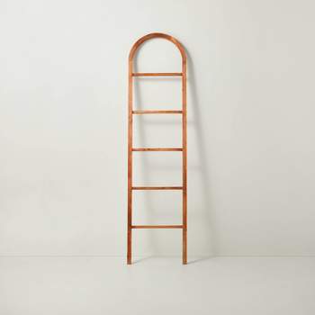 6' Arched Wood Throw Blanket Ladder Brown - Hearth & Hand™ with Magnolia