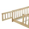 Kumasinova Kids Floor Bed with Safety Guardrails,Queen Rubber Wood Platform Bed with Door & Slats for Boys,Girls,Teens,No Box Spring Needed - 4 of 4