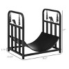Syemin Firewood Racks and Carriers Indoor Outdoor Firewood Holde Firewood Rack Outdoor Wood Racks Outdoor for Firewood, Black, 16.5"*13.25"*17" - 4 of 4