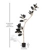 NAYSAYE Planter Artificial Rubber Tree Faux Indoor Floor Plant with Real Touch Leaves for Indoor Outdoor Garden, Purple Black, 36.2"*8.3"*8.3" - 3 of 4