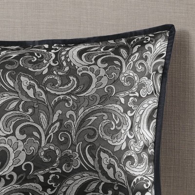 Brystol Queen Black Microfiber 24-Piece Bedding Set