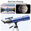 HONGGE Telescope 80mm Aperture 500mm with 20-150X Magnification Portable Astronomical Refracting Telescopes with Complete Accessories - 3 of 4