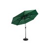 Okak Outdoor Patio Umbrella with 8 Sturdy Ribs 3 Tier Auto-tilt Market Umbrella with Crank Aluminium for Pool Deck Garden Backyard - 2 of 4