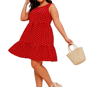 strapless open back dress Unique Vintage Polka Dot Swing Dress – Suzie's Bombshell Boutique main image 1