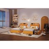 Boucle Upholstered Kids Bed Frame with Bookcase Headboard, 2 Drawers, Noise-Free, Easy Assembly, No Box Spring Needed - 3 of 4