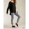 Women's Contrast Color Raw Edge Top - umgee - 4 of 4