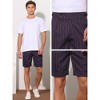 Lars Amadeus Men's Summer Pleated Front Stripes Business Dress Shorts - 4 of 4