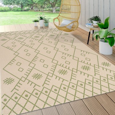Boho Moroccan Indoor/Outdoor Area Rug  - JONATHAN Y