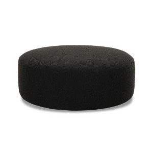 Broohah Upholstered Ottoman Black 39.2"W x 39.2"D x 14.9"H - 1 of 4