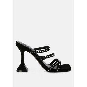 Face Me Studded Spool Heel Multi Strap Sandals - 1 of 4