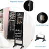 Tangkula 2-in-1 Freestanding Jewelry Cabinet Organizer with Full-Length Mirror Black/ White - 4 of 4