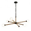 Troy Lighting Nomad 6 - Light Chandelier in  Classic Bronze Opal White Shade - 3 of 4