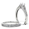 Pompeii3 Diamond Engagement Mount Matching 14K Wedding Ring Set - 2 of 4