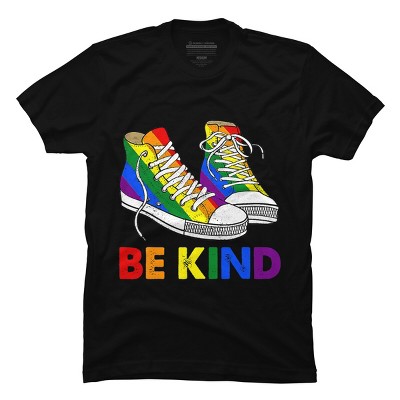 Adult Design By Humans Be Kind Sneakers LGBTQIA PrideBy Legato Tendo T-Shirt