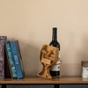 Vintiquewise Decorative Metal Goblet Shape Wine Bottle and Cork Holder A Unique Home Decor Piece and Countertop Accessory - 3 of 4